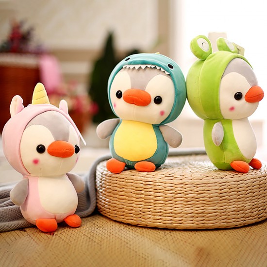 Cute Penguin Stuffed Pendant Key Chain Animals Plush Toys Dolls Kid's Small Mini Plush Toys For Children Baby