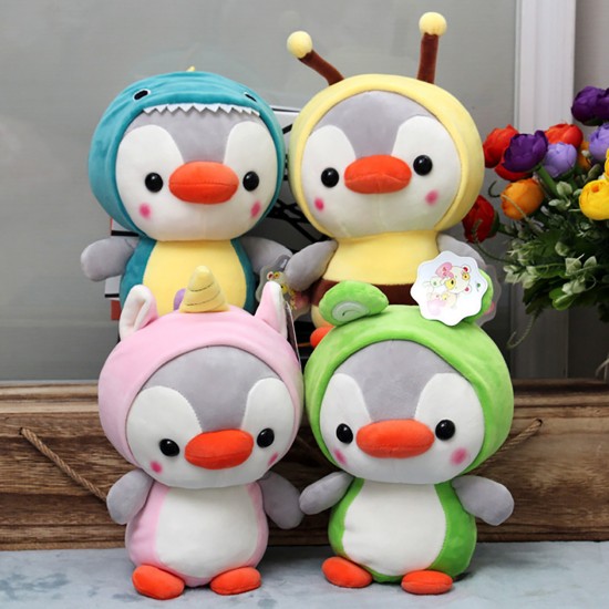 Cute Penguin Stuffed Pendant Key Chain Animals Plush Toys Dolls Kid's Small Mini Plush Toys For Children Baby