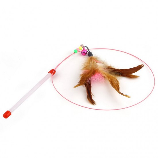 Simulation Bird interactive Cat Toy Funny Feather Bird Cat Stick Toy For Kitten Playing Teaser Wand Toy Pet Cat Supplies