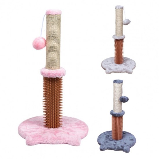 Safe Cat Climbing Tree with Plush Ball Anti-skid Kitten Scratch Post Pet Climbing Post Toy